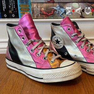 High Top Converse All Stars Multicolor Metallic 9.5